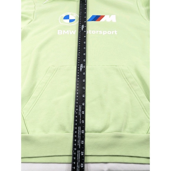 Official Pastel Green Puma BMW Motorsport Graphic Logo Hoodie Sweatshirt Size M - Picture 6 of 9